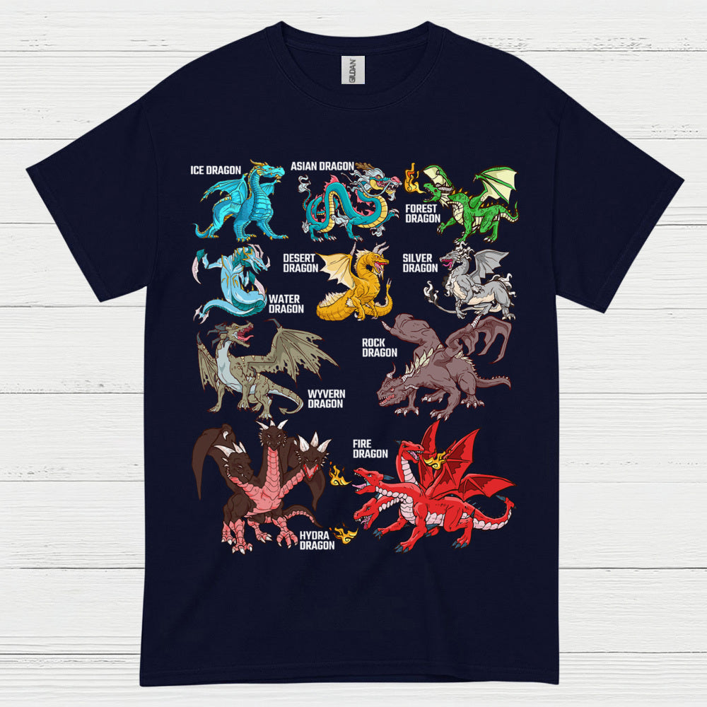 Types Of Dragons T Shirt