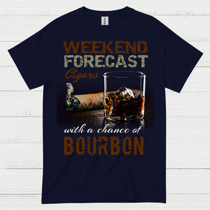 Weekend Forecast Cigars And Bourbon T Shirt