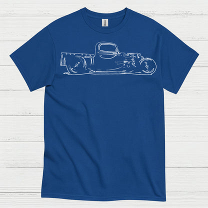 Minimal Hot Rod Line Art T Shirt
