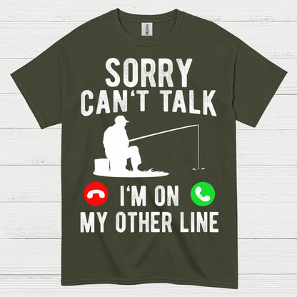 Sorry Cant Talk Fishing T Shirt