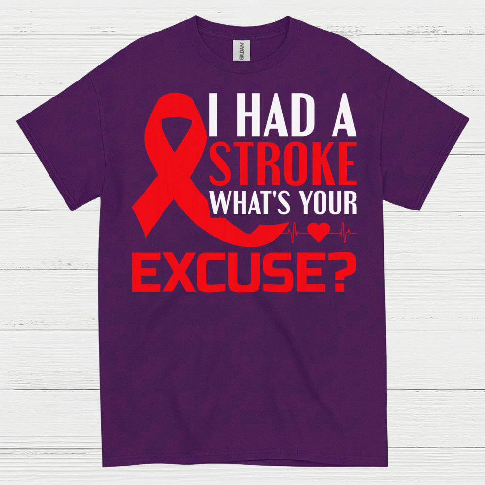 I Had A Stroke Whats Your Excuse Awareness T Shirt