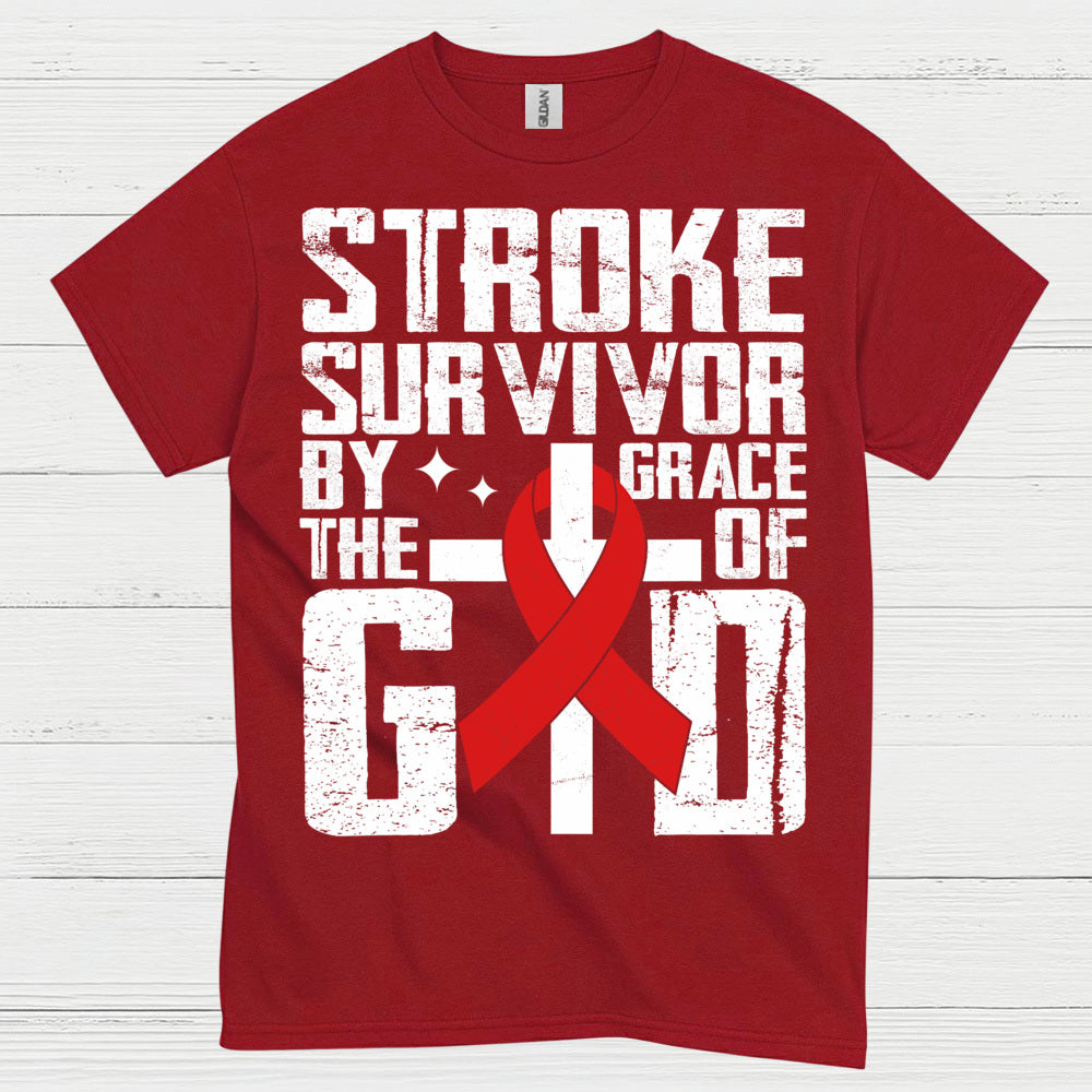 Stroke Survivor By The Grace Of God Awareness T Shirt