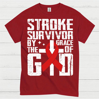 Stroke Survivor By The Grace Of God Awareness T Shirt