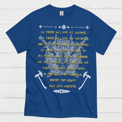 Valhalla Warrior Prayer Viking T Shirt