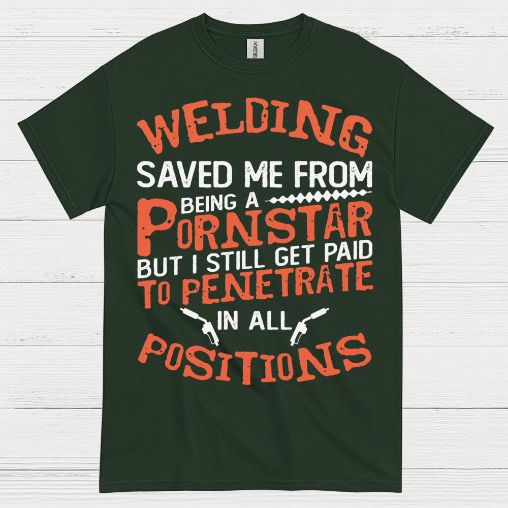 Welding Saved Me Funny Welder T Shirt