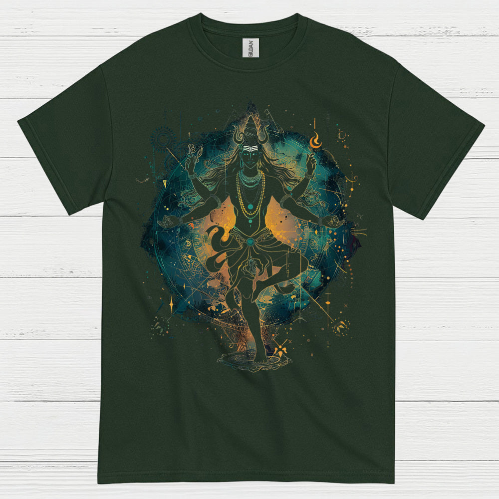 Cosmic Shiva Meditation Art T Shirt