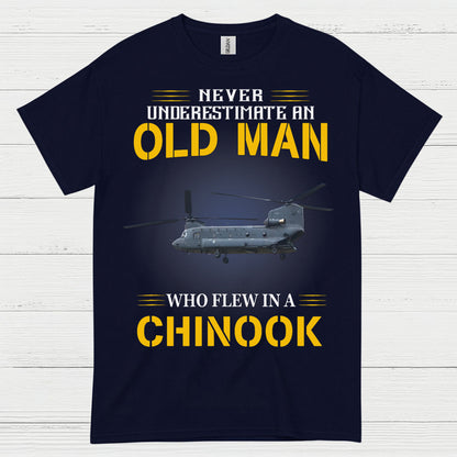 Never Underestimate An Old Man Chinook T Shirt