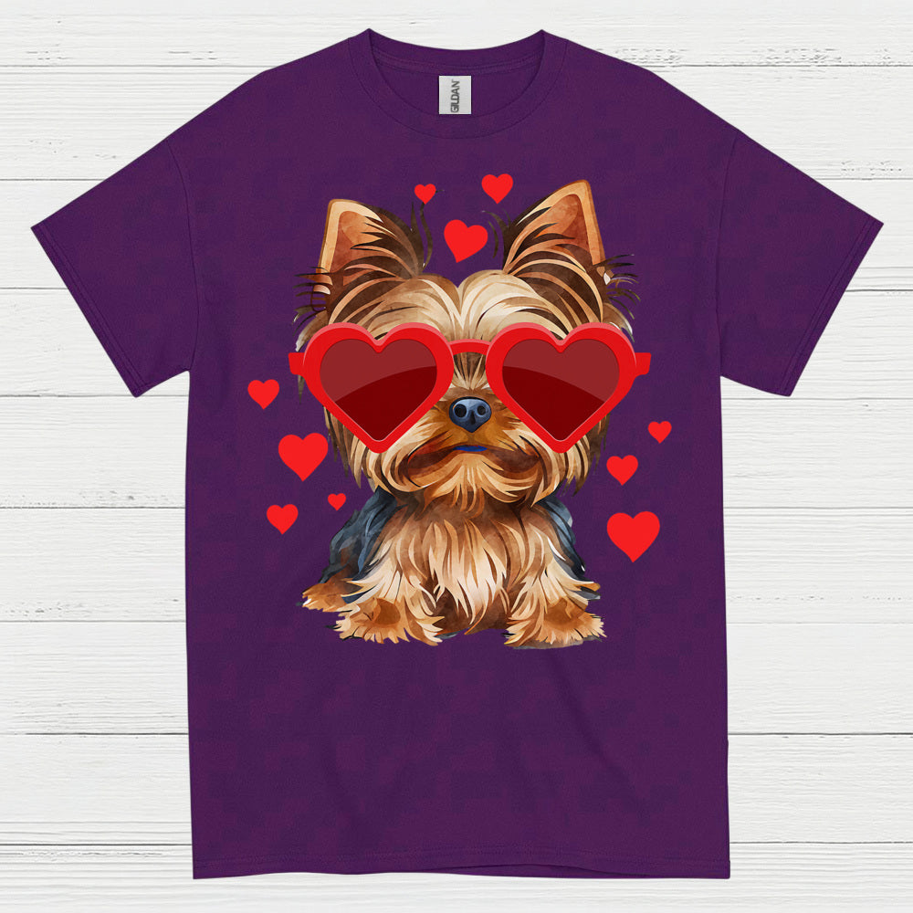 Cute Valentine Yorkie Dog Lover T Shirt
