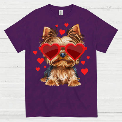 Cute Valentine Yorkie Dog Lover T Shirt