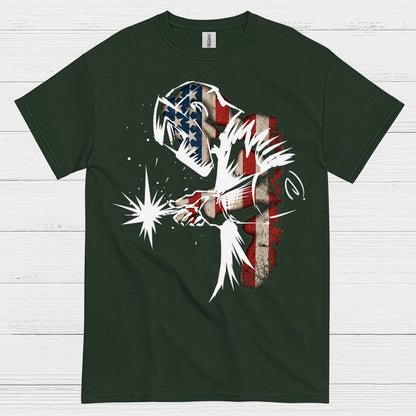 Patriotic American Flag Welding T Shirt