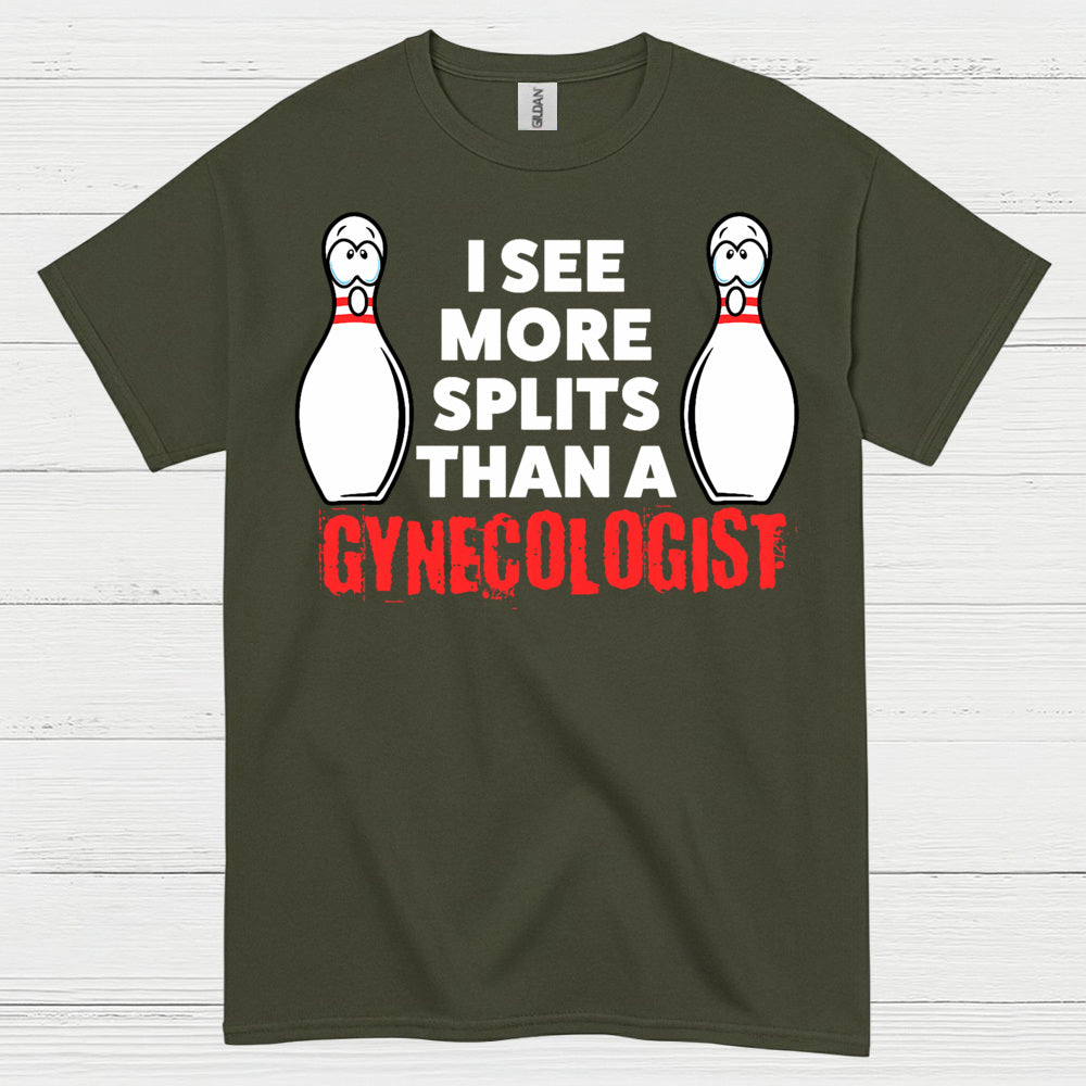 Bowling Splits Humor Funny T Shirt