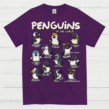 Penguins Of The World Educational Graphic T Shirt