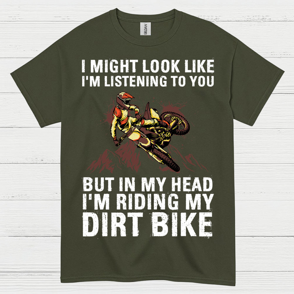 Funny Riding In My Head Dirt Bike T Shirt