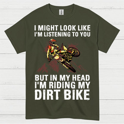 Funny Riding In My Head Dirt Bike T Shirt