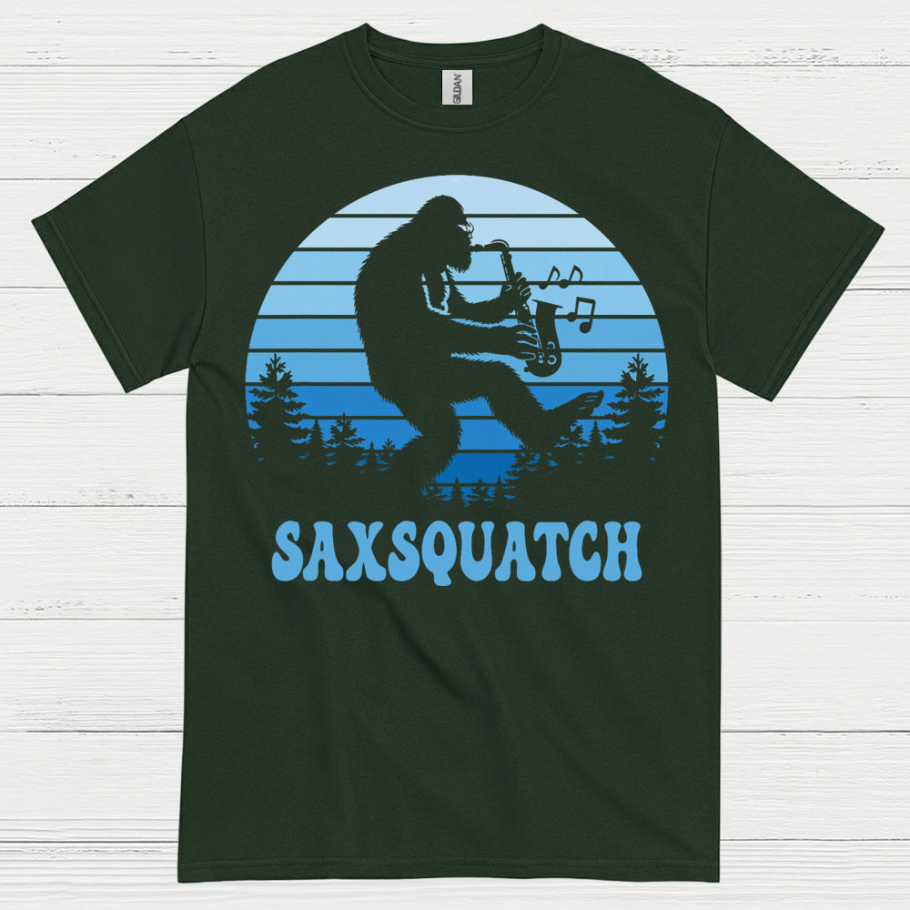 Saxsquatch Bigfoot Saxophone T Shirt