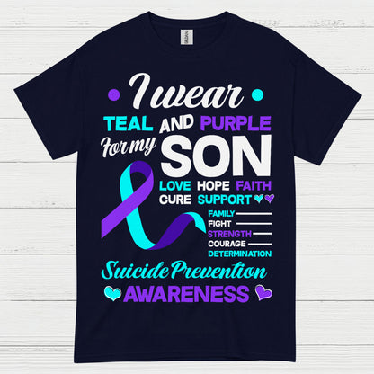 I Wear Teal Purple For My Son T Shirt