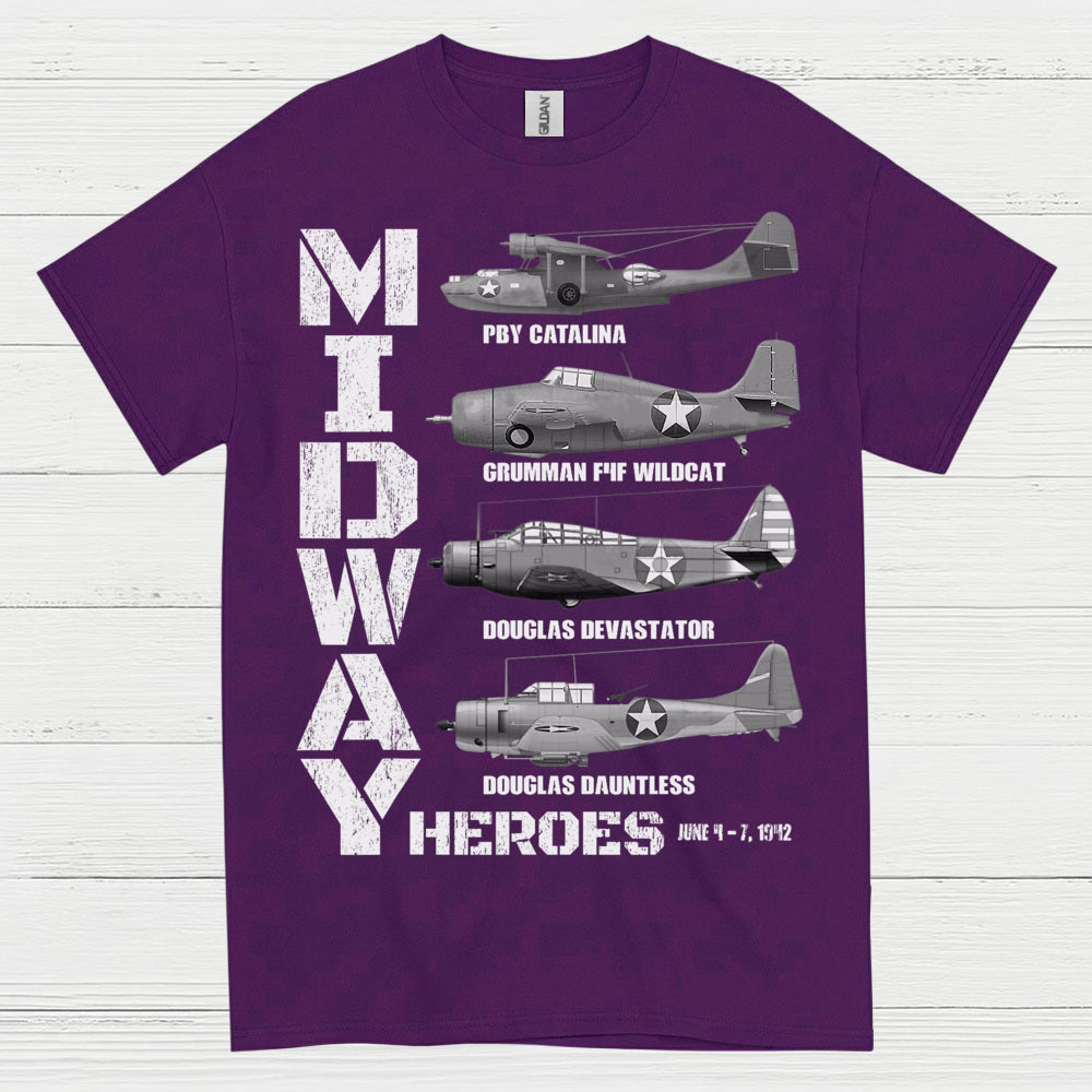 Midway Heroes WWII Aircraft T Shirt