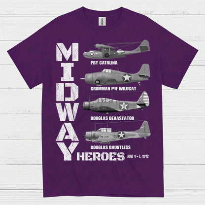 Midway Heroes WWII Aircraft T Shirt