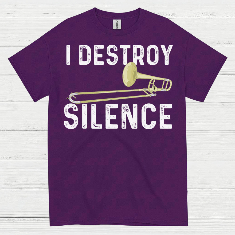 Destroy Silence Trombone T Shirt