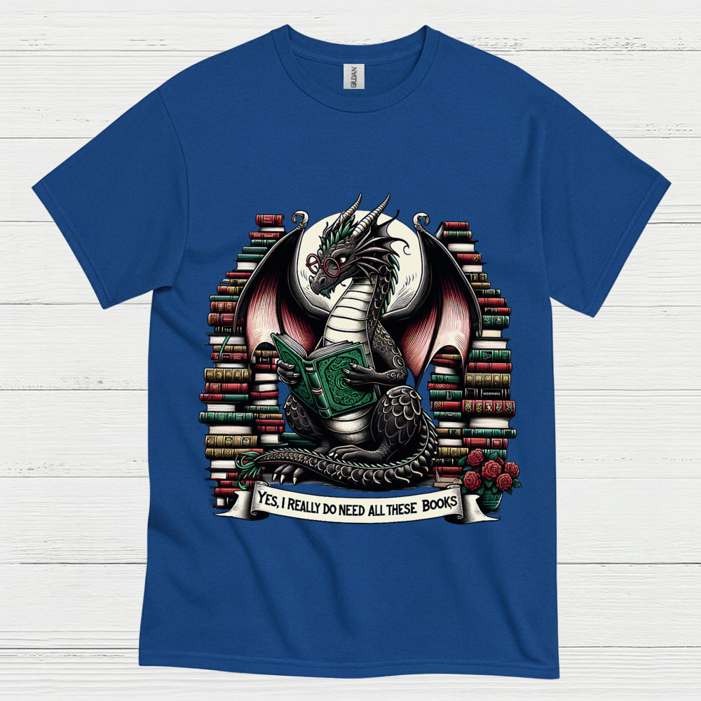 Book Hoarding Dragon T Shirt