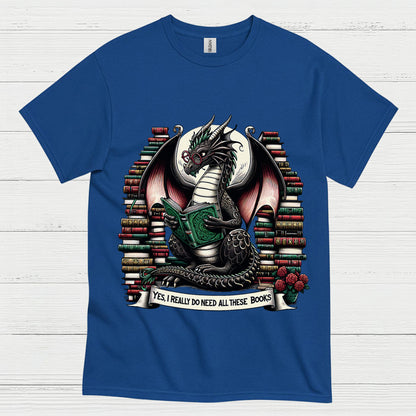 Book Hoarding Dragon T Shirt