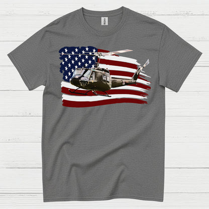 American Helicopter Veteran Patriotic T Shirt
