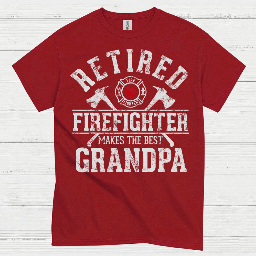 Retired Firefighter Makes The Best Grandpa T Shirt