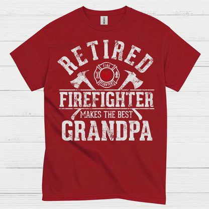 Retired Firefighter Makes The Best Grandpa T Shirt