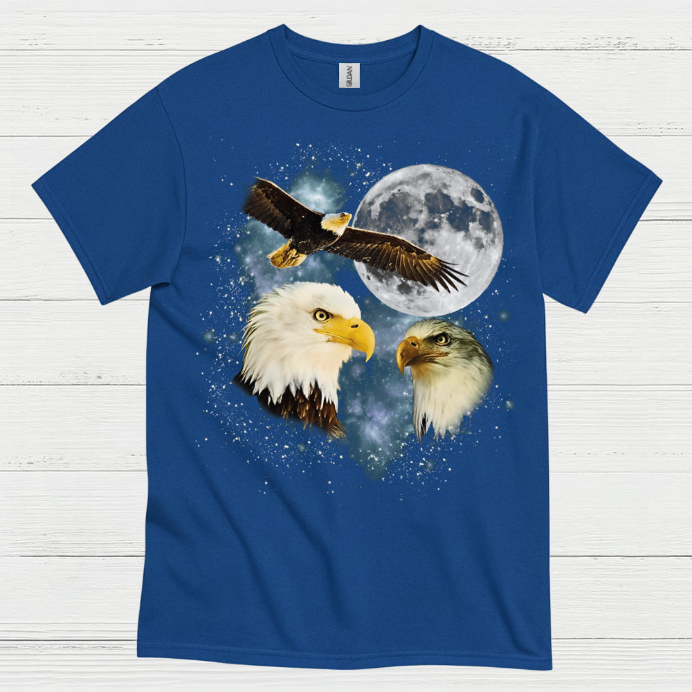 Bald Eagle Moon Wildlife Freedom Spirit T Shirt