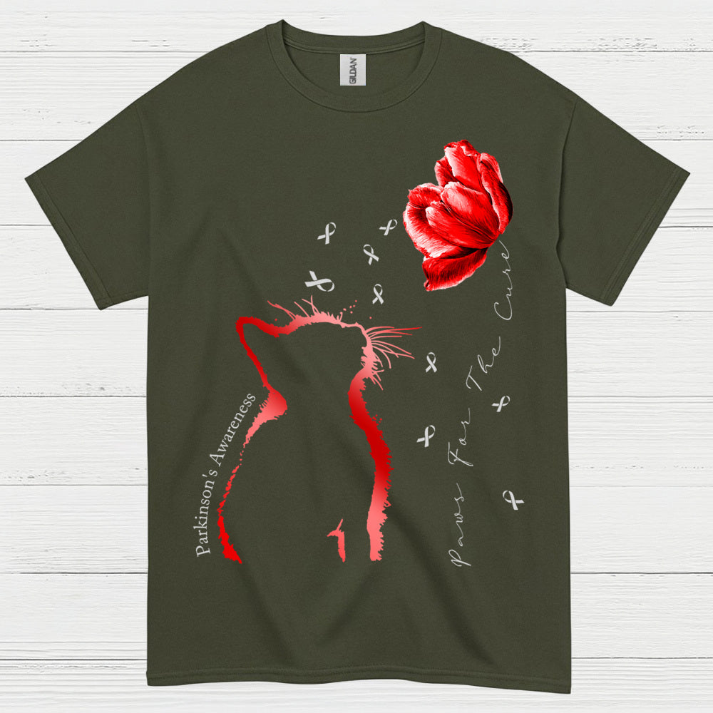 Parkinsons Awareness Cat Care T Shirt