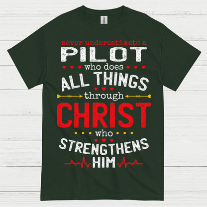 Never Underestimate A Pilot T Shirt