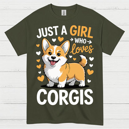 Corgi Love Girl Cute Dog T Shirt