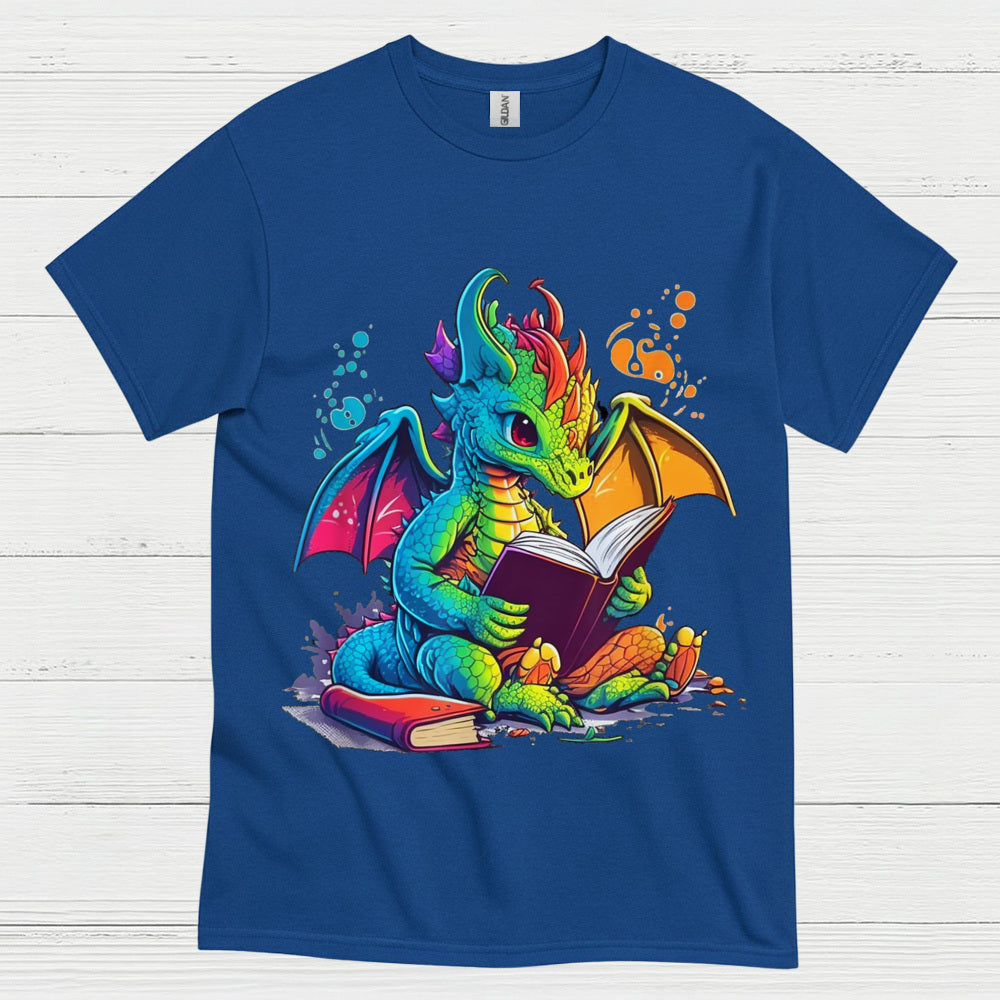 Book Lover Dragon T Shirt