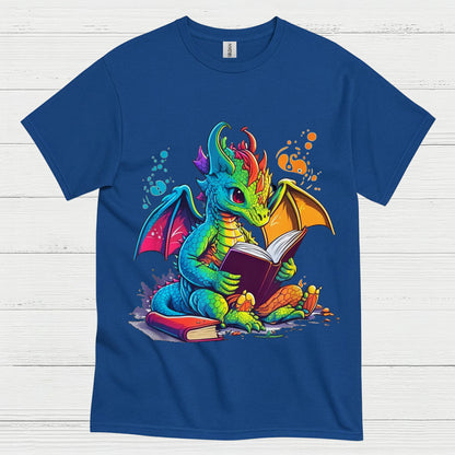 Book Lover Dragon T Shirt