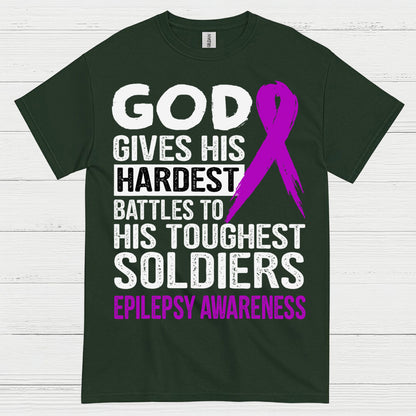 God Gives Toughest Soldiers Epilepsy T Shirt