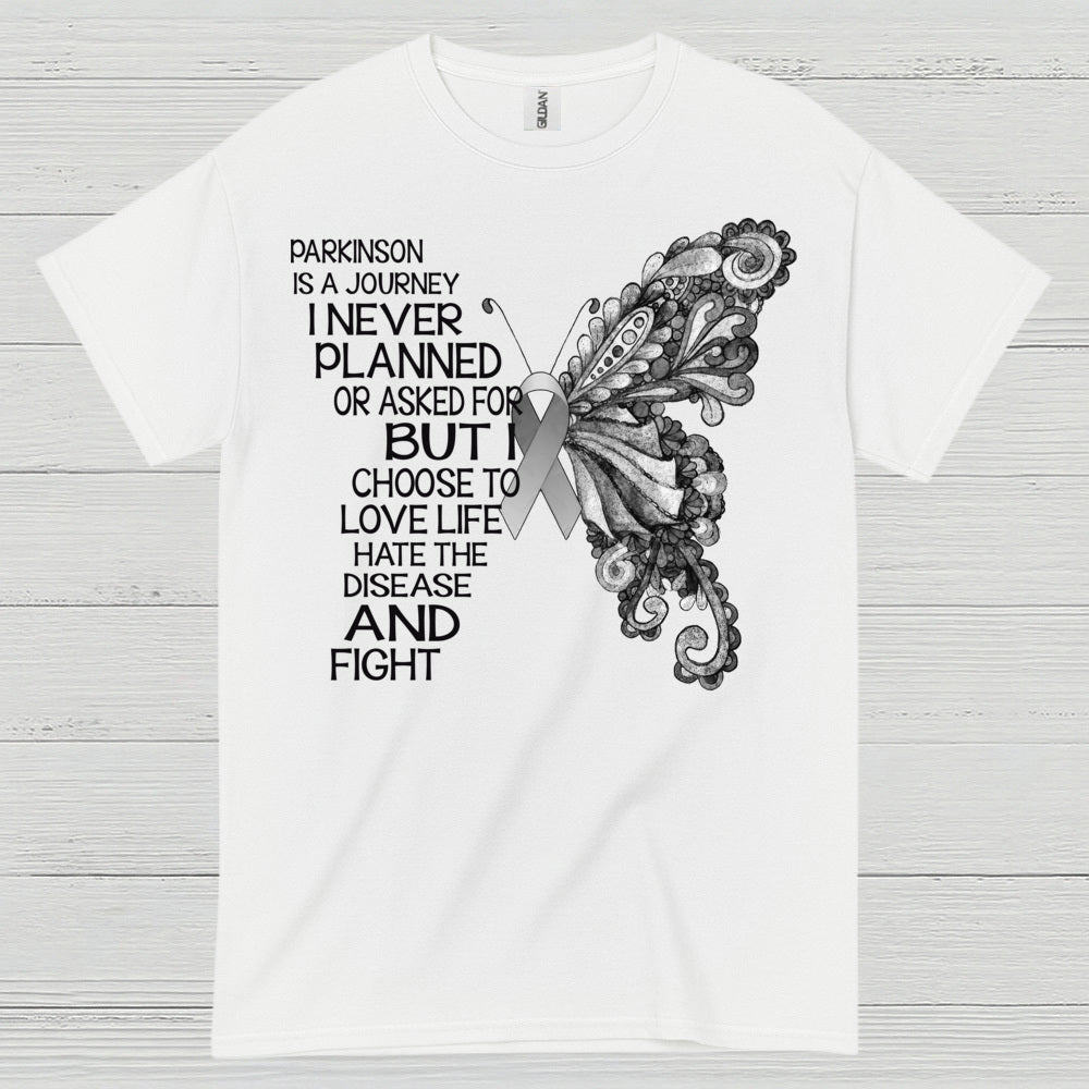 Parkinsons Journey Love Life Fight T Shirt