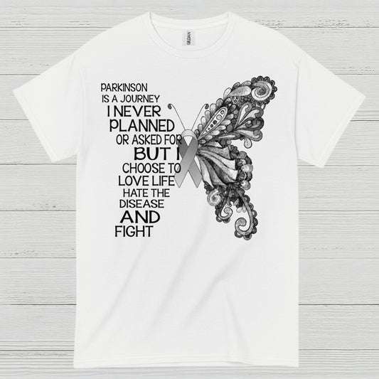 Parkinsons Journey Love Life Fight T Shirt