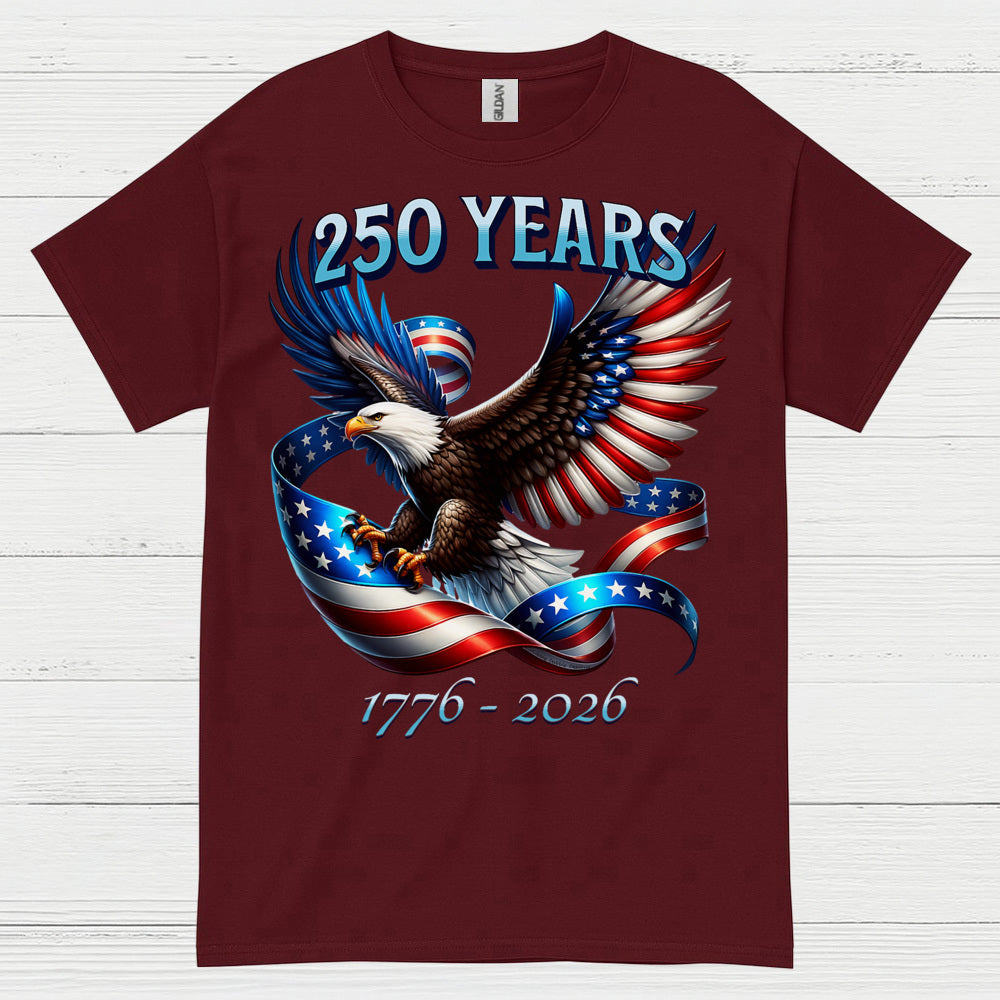 250 Years American Eagle Patriotic Freedom Anniversary T Shirt