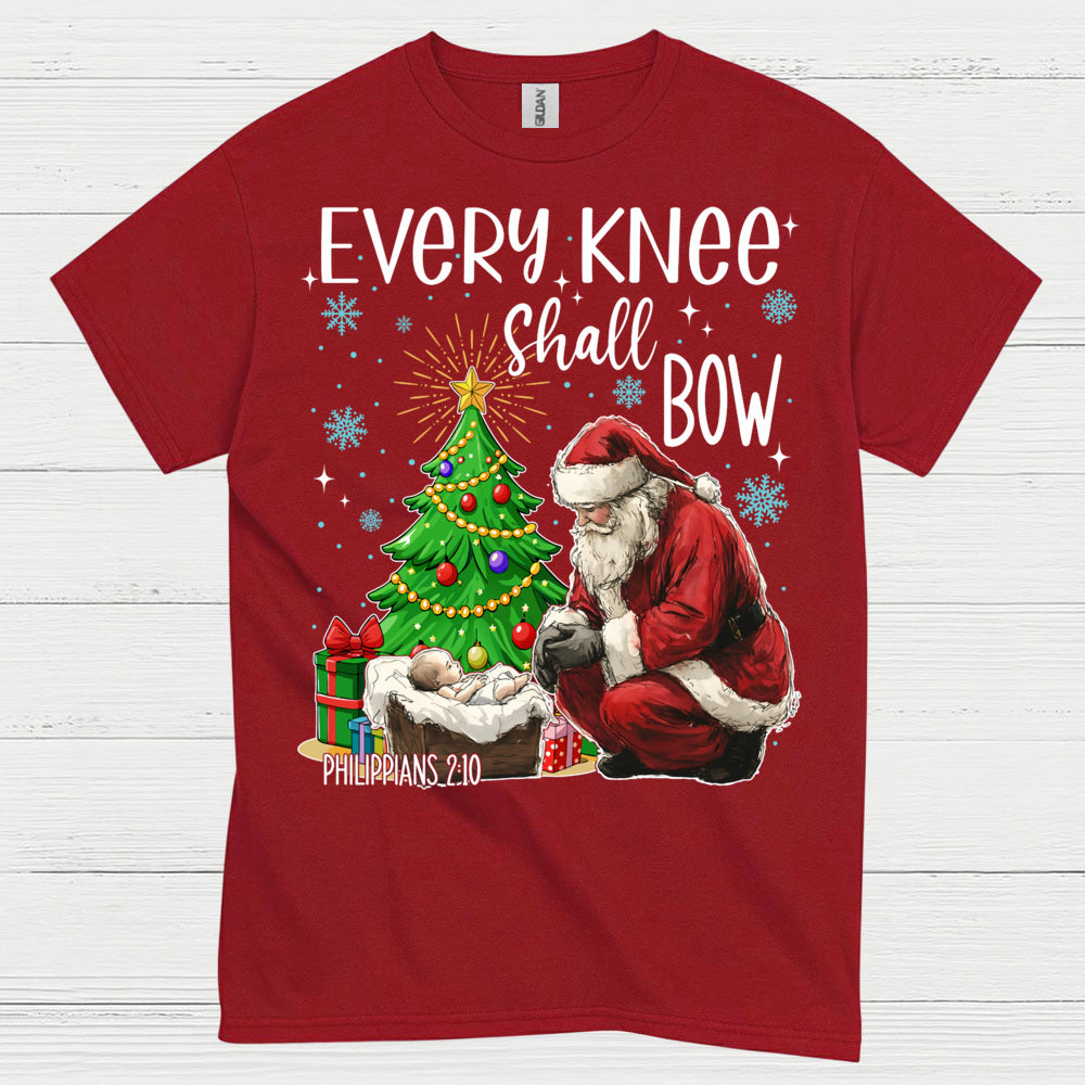 Every Knee Shall Bow Christmas Christian T Shirt