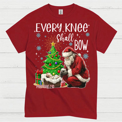 Every Knee Shall Bow Christmas Christian T Shirt