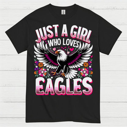 Just A Girl Who Loves Eagles Cute Animal T Shirt