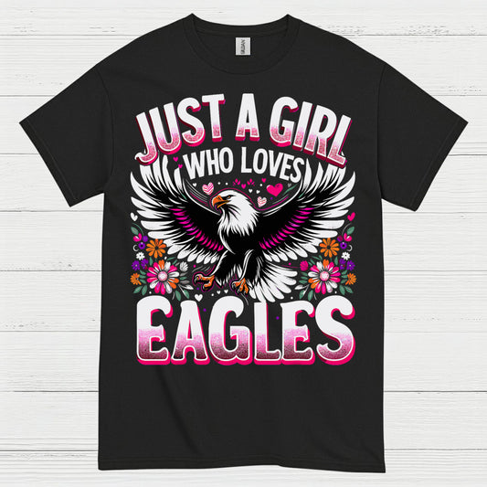 Just A Girl Who Loves Eagles Cute Animal T Shirt