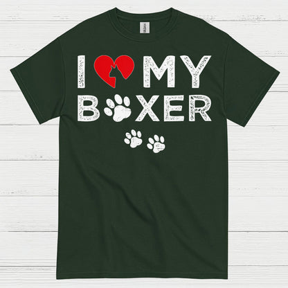 I Love My Boxer Dog T Shirt