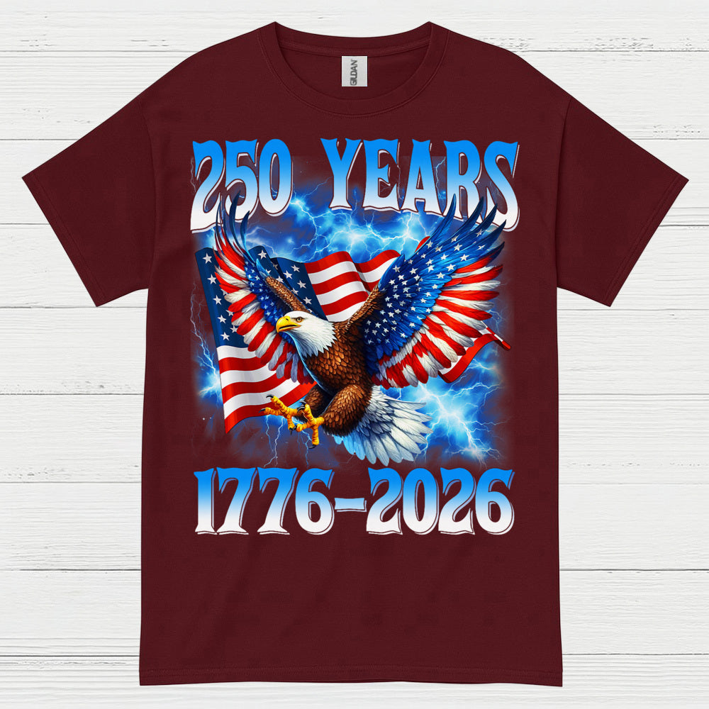 250 Years American Eagle Patriotic Independence T Shirt