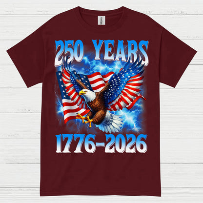 250 Years American Eagle Patriotic Independence T Shirt