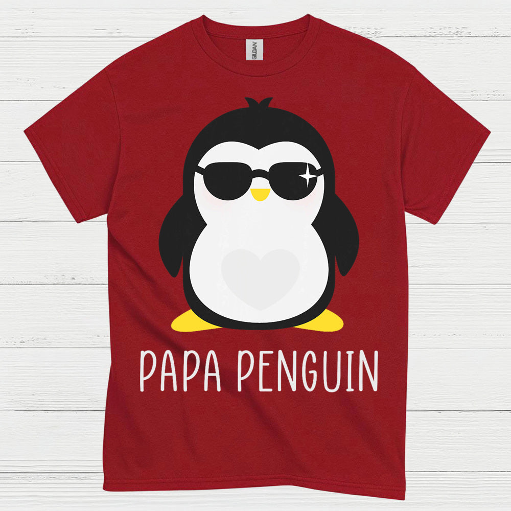 Papa Penguin Cute Family Graphic T Shirt