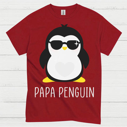 Papa Penguin Cute Family Graphic T Shirt