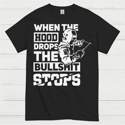 When The Hood Drops Welding T Shirt