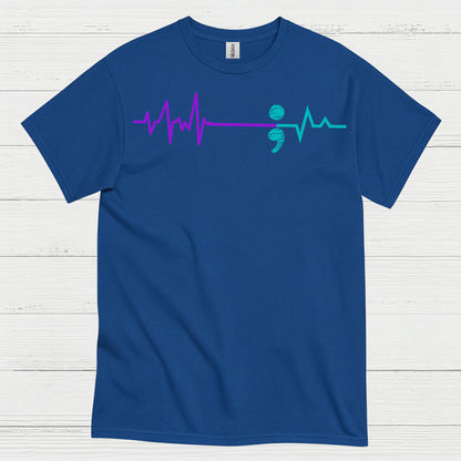 Semicolon Heartbeat Awareness T Shirt