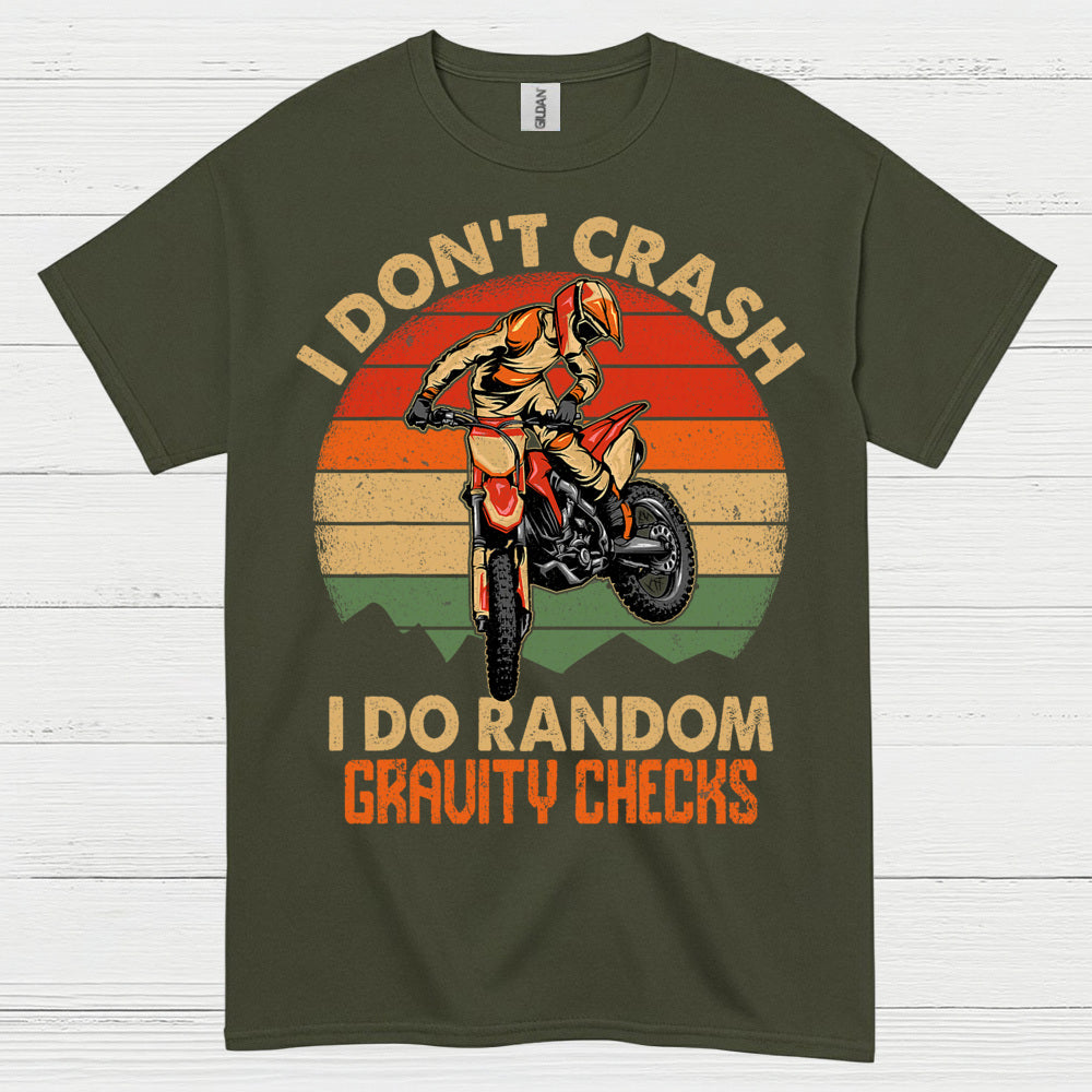 Funny Gravity Checks Dirt Bike Rider T Shirt